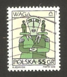 Stamps : Europe : Poland :  signo del zodiaco, libra