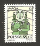 Stamps Poland -  signo del zodiaco, libra