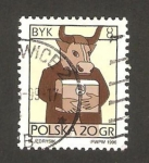 Sellos de Europa - Polonia -  signo del zodiaco, tauro