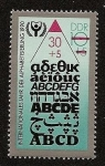 Stamps Germany -  Año Internacional de la alfabetización-(sello con valor facial corregido)