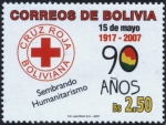 Sellos de America - Bolivia -  90 años de la Cruz Roja