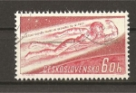 Sellos de Europa - Checoslovaquia -  El Primer Cosmonauta.