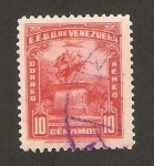 Stamps Venezuela -  estatua de simón bolívar en caracas