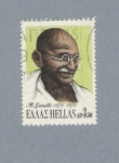 Stamps Greece -  Gandhi