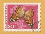 Stamps : Europe : Hungary :  Mariposa, Cynthia cardui