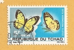 Stamps : Africa : Chad :  Mariposa, Colotis protomedia