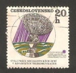 Stamps Czechoslovakia -  buscando en el cosmos, telecomunicaciones