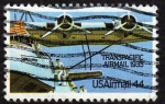 Stamps United States -  vuelo transpacific