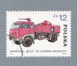 Stamps Poland -  Camión de Bomberos