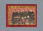 Stamps Poland -  Sentados en el banco