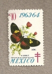 Sellos de America - M�xico -  Mariposa H. doris