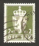 Sellos de Europa - Noruega -  corona y león en escudo