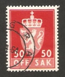 Stamps : Europe : Norway :  corona y león en escudo