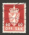 Stamps Norway -  corona y león en escudo