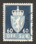 Stamps Norway -  corona y león en escudo