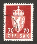 Stamps Norway -  corona y león en escudo