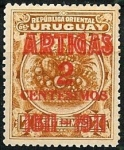 Stamps : America : Uruguay :   Cent.batalla Las Piedras