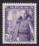 Stamps Spain -  Franco y Castillo de la Mota