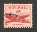 Sellos de America - Estados Unidos -  35 - avión douglas DC-4