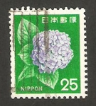 Sellos de Asia - Jap�n -  una flor