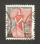 Stamps France -  marianne en barco
