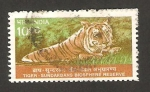 Stamps India -  un tigre