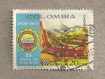 Stamps Colombia -  25 años del automóvil club