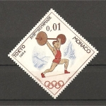 Stamps Monaco -  Tokyo 1964