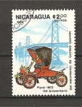 Stamps Nicaragua -  Automoviles antiguos y vistas.