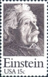 Stamps United States -  USA 1979 Sello Nuevo Centenario Nacimiento Fisico Albert Einstein Premio Nobel de la Paz
