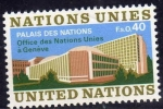 Stamps : America : ONU :  ONU GINEBRA 1972 22 Sello Nuevo** Edificio Oficina Naciones Unidas 0.40 Fs