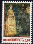 Stamps : America : ONU :  ONU GINEBRA 1981 101 Sello Nuevo ** Arte Fresco del Siglo XIII 0,80 Fs