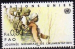 Stamps : America : ONU :  ONU GINEBRA 1984 123 Sello Nuevo ** FAO Jornada Mundial de la Alimentación Mujeres Agricultores 0,80