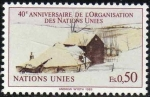 Stamps ONU -  ONU GINEBRA 1985 135 Sello Nuevo ** 40 Aniversario Naciones Unidas Paisaje Nevado Andrew Wyeth 0,50F