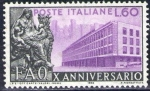 Sellos de Europa - Italia -  ITALIA 1955 Sello Nuevo ** ONU X Aniversario de FAO 60L