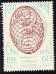 Stamps Italy -  ITALIA 1956 Sello Nuevo ** ONU Italia en las Naciones Unidas 60L
