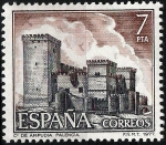 Stamps Spain -  2421 Serie turística. Castillo de Ampudia, Palencia.
