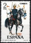 Stamps Spain -  2424 Uniformes. Lancero de Caballería, 1883.