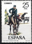 Stamps Spain -  2427 Uniformes. Oficial de Sanidad Militar, 1895.