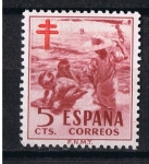 Sellos de Europa - Espa�a -  Edifil  1103  Pro Tuberculosis.  Cruz de Lorena en rojo.  