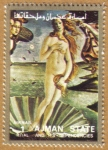 Stamps Asia - United Arab Emirates -  AJMAN - Pinturas de mujer