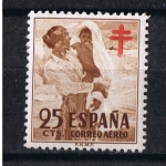 Sellos de Europa - Espa�a -  Edifil  1105  Pro Tuberculosis.  Cruz de Lorena en rojo.  