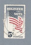 Stamps : America : United_States :  Bandera