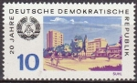Stamps Germany -  Alemania DDR 1969 Scott 1136 Sello Nuevo Escudo de Armas y Vista de Suhl 10pf Allemagne Duitsland