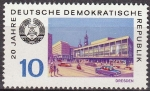 Stamps Germany -  Alemania DDR 1969 Scott 1137 Sello Nuevo Escudo de Armas y Vista de Dresden 10pf Allemagne Duitsland