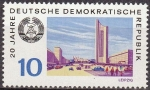 Sellos de Europa - Alemania -  Alemania DDR 1969 Scott 1138 Sello Nuevo Escudo de Armas y Vista de Leipzig 10pf Allemagne Duitsland