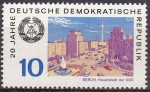 Stamps Germany -  Alemania DDR 1969 Scott 1140 Sello Nuevo Escudo de Armas y Vista de Berlin 10pf Allemagne Duitsland