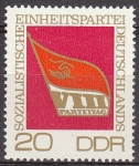 Sellos de Europa - Alemania -  Alemania DDR 1971 Scott 1304 Sello Nuevo Congreso Socialista Emblema 20pf Allemagne Duitsland German