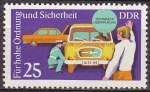 Sellos de Europa - Alemania -  Alemania DDR 1975 Scott 1681 Sello Nuevo Policia de Trafico Inspección de Vehiculos 25pf Allemagne