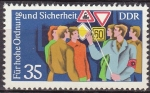 Stamps Germany -  Alemania DDR 1975 Scott 1682 Sello Nuevo Policia de Trafico Instructor Voluntario 35pf Allemagne